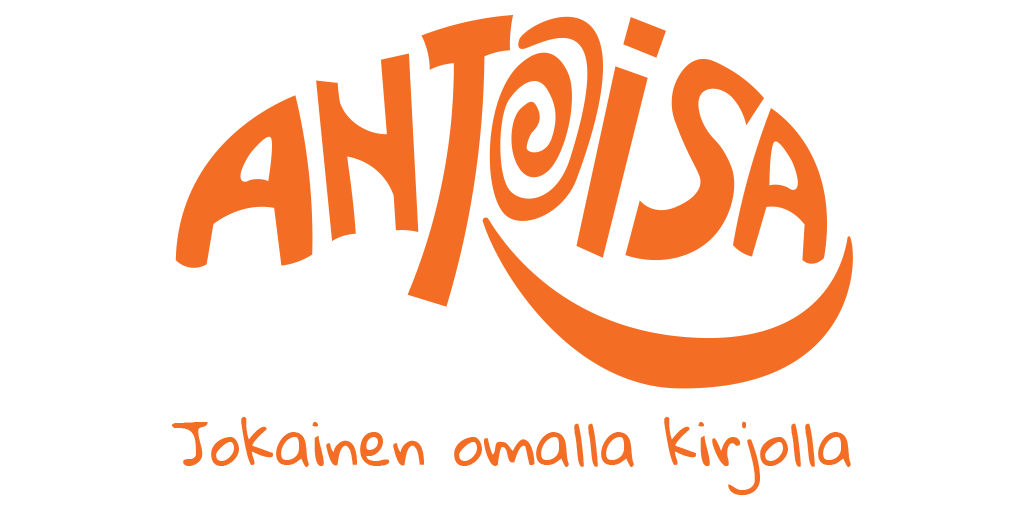 ANTOISA-logo, ja teksti jokainen omalla kirjolla