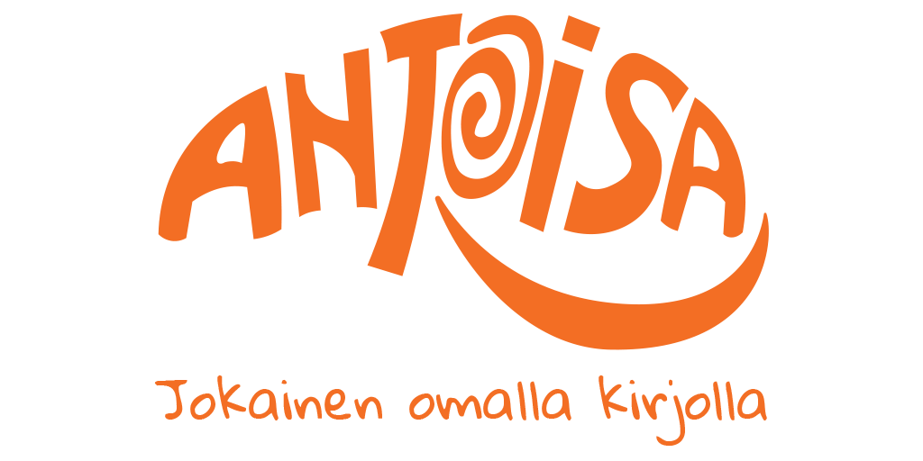 ANTOISA-logo, jossa teksti jokainen omalla kirjolla.