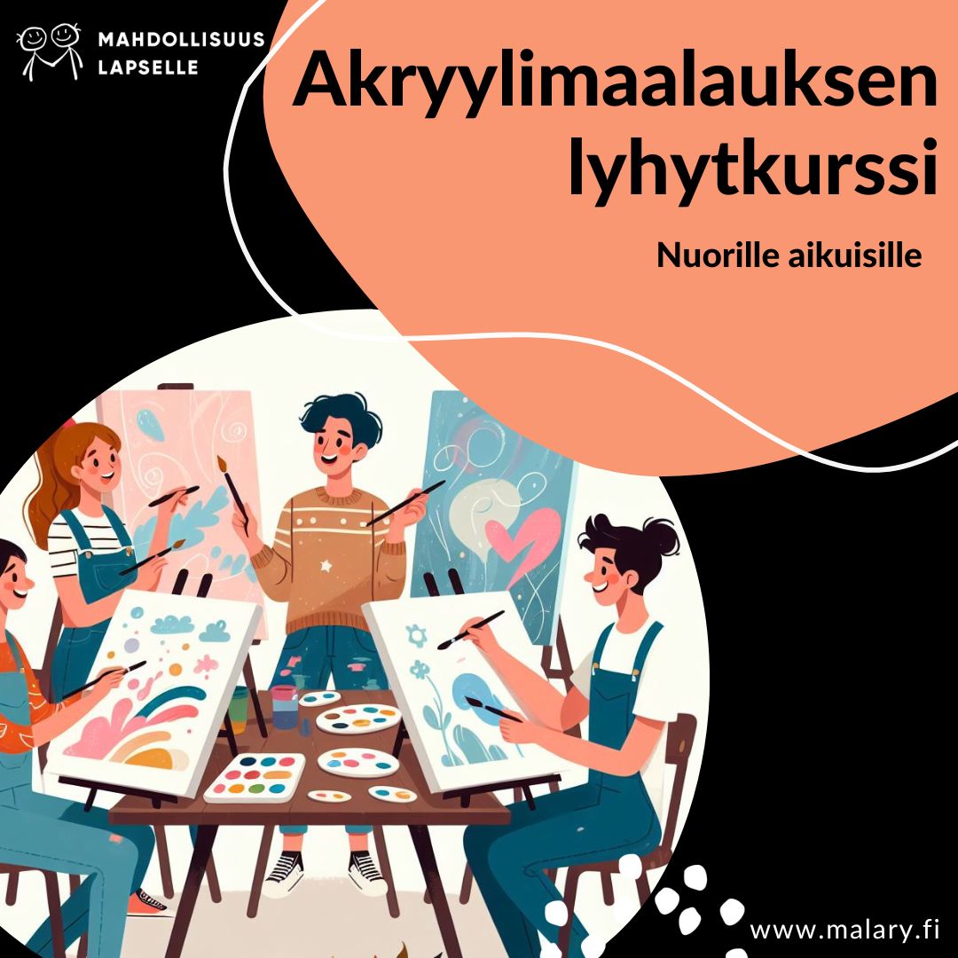 Akryylimaalauksen lyhytkurssi.