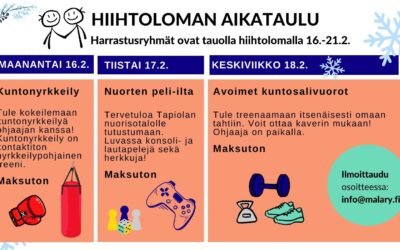 Tule viettämään hauskaa hiihtolomaviikkoa kanssamme.